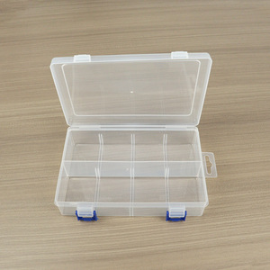 Transparent Plastic Storage <b>Box</b> With Compartments For Jewelry Stationery Tools Hardware Parts 20x13x4.6cm Rectangle Shape - Product Image 2