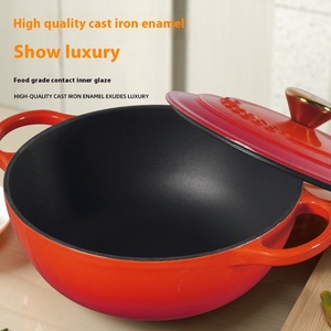 <span class=keywords><strong>Marmite</strong></span> classique <span class=keywords><strong>en</strong></span> <span class=keywords><strong>fonte</strong></span> émaillée 22/26/32 cm pour la maison, idéale pour soupes et bouillons, sans revêtement requis - Product Image 5
