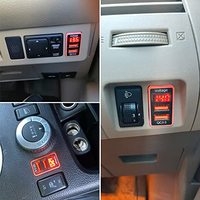 Chargeur de voiture QC3.0 avec double USB et câble 12V 3.1A Charge rapide 3.0 adaptateur de voiture avec tension LED pour Nissan