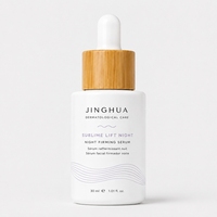 Botol Serum Kemasan Custom Logo/Printing 30ml, Botol Minyak Rambut Kaca Putih dengan Tutup Pipet Bambu, Tersedia