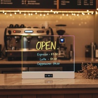 Tableau de Dessin LED Transparent Créatif en Acrylique Effaçable, Portable et Lumineux pour Chambre à Coucher – Prix Usine