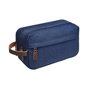 Bolsa de Aseo de Viaje, Gran Capacidad, Impermeable, Rectangular, para Hombre, Gris, Azul Oscuro, Negro - Product Image 3