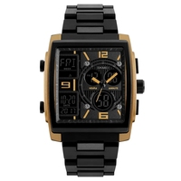 Jam Tangan Skmei 1584 Grosir Model Persegi Spesial, Jam Tangan Binari 12 dan 24 Jam untuk Pria, Jam Tangan Sport Tahan Air Relogio