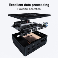 Nuevo Mini PC GK con Intel J4125 Quad (hasta 2.7GHz), Windows 10 Pro, 128GB/256GB SSD, Memoria DDR4, Enchufes UK/US/EU, para Negocios