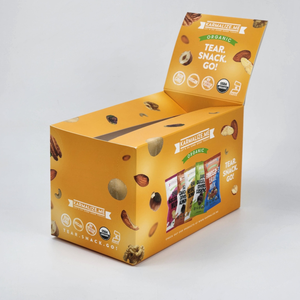 Custom Retail Snack Nut Biscuit Paper Packaging Box Display Box Retail Cardboard Display Paper Box For Store Retail