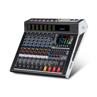 Console de mixage DJ professionnelle RX8 à 8 canaux avec effets de réverbération numériques DSP intégrés 256 bits