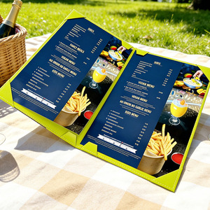 Carpeta de Menú de Cuero de Lujo Personalizada, Tamaño Legal 8.5x14, con 6 Páginas de Vista, para Restaurante, Hotel, Bar, Club - Product Image 4