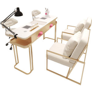 Fabricantes de Muebles para Salón, Mesa de Manicura de Lujo Popular, Silla Personalizable en Color, Mesa de Manicura Individual o Doble para Salón de Uñas - Product Image 6