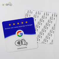 Plaque en acrylique personnalisée NFC pour avis sur les réseaux sociaux, carte de menu, avis Google, carte NFC tactile en acrylique (pour restaurants)