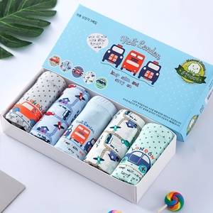 กางเกงในเด็กผู้ชายผ้าฝ้ายนุ่ม แพ็ค 5 ตัว/กล่อง ระบายอากาศได้ดี ลายการ์ตูนไดโนเสาร์และยา<span class=keywords><strong>น</strong></span>พาหนะ ชุดเด็กวัยหัดเดิ<span class=keywords><strong>น</strong></span> ผู้ชาย - Product Image 4