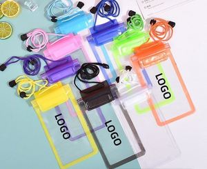 กระเป๋าโทรศัพท์มือถือกันน้ำ PVC กระเป๋าโทรศัพท์มือถือกันน้ำสามชั้น หน้าจอสัมผัสได้ กระเป๋ากีฬากลางแจ้ง รองรับการสกรีนโลโก้ - Product Image 1