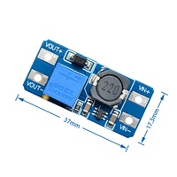 EZON 2A Boost Board Modul Penguat DC-DC Input Tegangan Lebar 2/24V Dapat Disesuaikan Menjadi 5V/9V/12V/28V MT3608