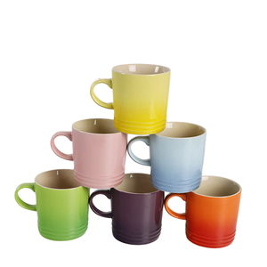 Taza Moderna Estilo Nórdico con Tapa de Macaron, Creativa con Degradado de Arcoíris, Cerámica de 350 ml, Apta para Microondas, Regalos Empresariales ODM, Café <span class=keywords><strong>Frío</strong></span> o Caliente - Product Image 1