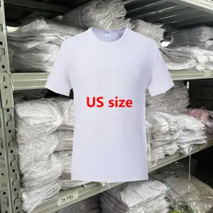 sublimation shirts 100% polyester cotton feel US Size blank polyester tshirts for sublimation t shirts plain custom