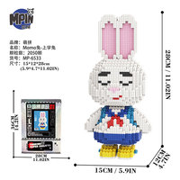 Briques de construction semi-anatomiques Lapin Ours Pixel de 28 cm, vente en gros d'usine, amusantes, colorées, animaux, briques magiques, jouet DIY pour enfants, décoration de la maison