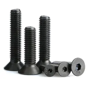 carbon steel Grade 8.8 DIN7991Flat Head Machine Screw Flat Cup Bolt Hexagon Socket Countersunk Head Screw