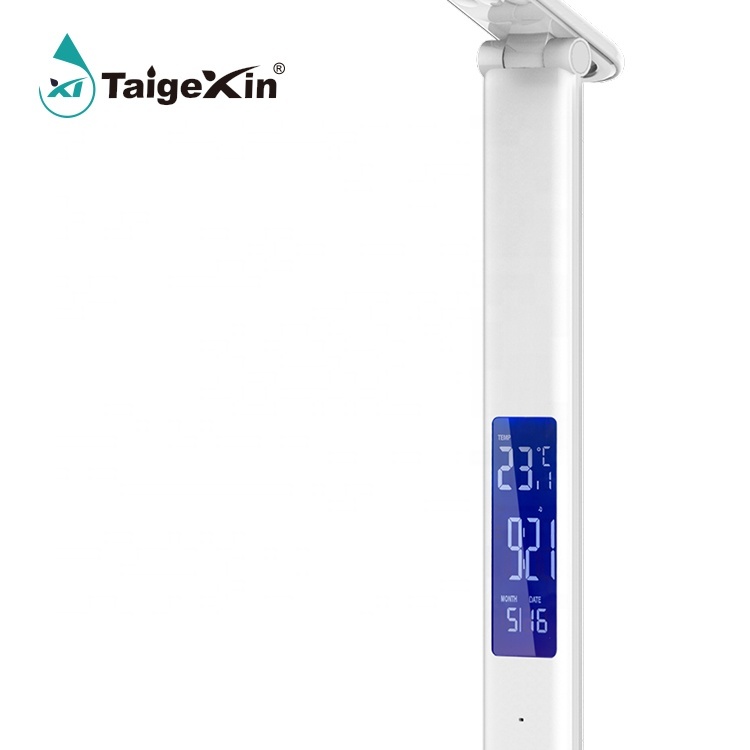 3 Modes Interrupteur Tactile Sans Fil De Charge Calendrier Lampe LED Lampe de Bureau Lampe de Table de Lecture