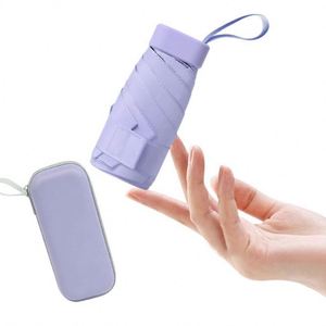 Promotion Vente en Gros Parapluie Portable d'Extérieur Mini Léger Pas Cher Protection Solaire Anti-UV Mini Parapluie Pliant 6K 6 Plis - Product Image 3