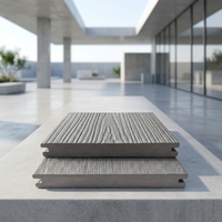 Planches de terrasse en composite bois-plastique WPC solides pour extérieur, anti-UV, imperméables, pour patio, jardin, balcon