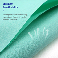 Papier crépon pour emballage de stérilisation, papier d'emballage de stérilisation médicale et chirurgicale pour emballage médical, hôpital, chirurgie