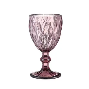 מכירה לוהטת עופרת משלוח בציר זכוכית צבעוני גביע גביעי יין כלי זכוכית אירופאי סגנון רטרו כוס לבית בר מסיבת קישוט