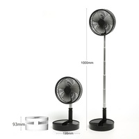 Ventilateur télescopique pliable rechargeable par USB, mini ventilateur sur pied à télécommande, vente chaude, pour camping en plein air, voiture, camping-car, batterie