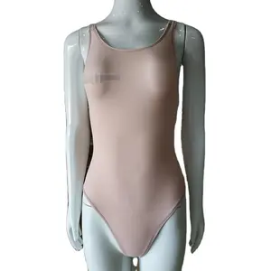 定制薄材透明性感镂空背部女士一体式比基尼沙滩装泳衣