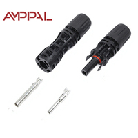 Adaptateur Solaire Photovoltaïque AMPPAL 1500V DC 30A 45A 60A Noir 1P PC IP67 AF-1500V Connecteur Mâle Femelle pour Système d'Alimentation par Câble Classe de Sécurité II