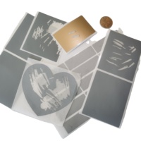 Haute qualité argent ou or gratter PET étiquette autocollant étanche vinyle bricolage artisanat et emballage utilisation excellente adhérence