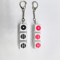 2026 K-pop World Tour Concert Comeback Plastic Three-click Decompression Keyring Kpop Fidget Clicker With Light Keycap Keychain