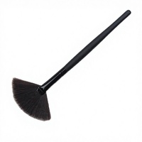 Pinceaux éventail professionnels de haute qualité à manche unique en nylon, personnalisables avec votre marque privée, outil de maquillage pour usage cosmétique