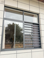 Ventanas Corredizas Modernas Personalizadas de Doble Acristalamiento, con Persianas de Acero Inoxidable, Aislamiento Térmico Exterior, Aleación de Aluminio, Horizontales e Insonorizadas