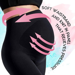Leggings de maternité sans couture personnalisés OEM avec soutien par-dessus le ventre <span class=keywords><strong>pour</strong></span> le yoga et la grossesse - Product Image 5
