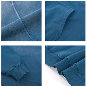 เสื้อฮู้ดดี้ผู้ชาย TKAN390D สไตล์สตรีทสำหรับฤดูหนาว ผ้าฝ้าย 100% เนื้อหนา ผ้าเฟรนช์เทอร์รี่ ปักลาย ให้ความอบอุ่น สไตล์วินเทจ ทรงโอเวอร์ไซส์ มีกระเป๋า - Product Image 3