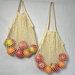 Bolsa de Compras de Malla de Algodón Ecológica, Bolsa de Mercado Tejida Reutilizable, Bolsas de Supermercado Plegables para Frutas y Verduras - Product Image 1