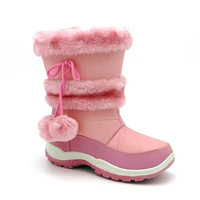 Bottes d'hiver pour enfants YL-1997, de haute qualité, tendance, roses, imperméables, en fausse fourrure, chaudes, avec fourrure