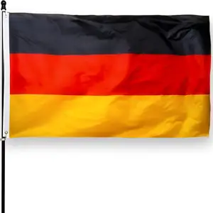 Nuoxin 재고 나라 독일 3x5 Ft 국기 하이 퀄리티 폴리에스터 사용자 정의 블랙 레드 옐로우 독일 국기