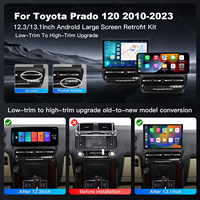 Kit de cadre de façade pour autoradio DVD pour TOYOTA Prado 2010-2023 pour écran de navigation Android 13 de 12,3" 13,1" avec CarPlay sans fil