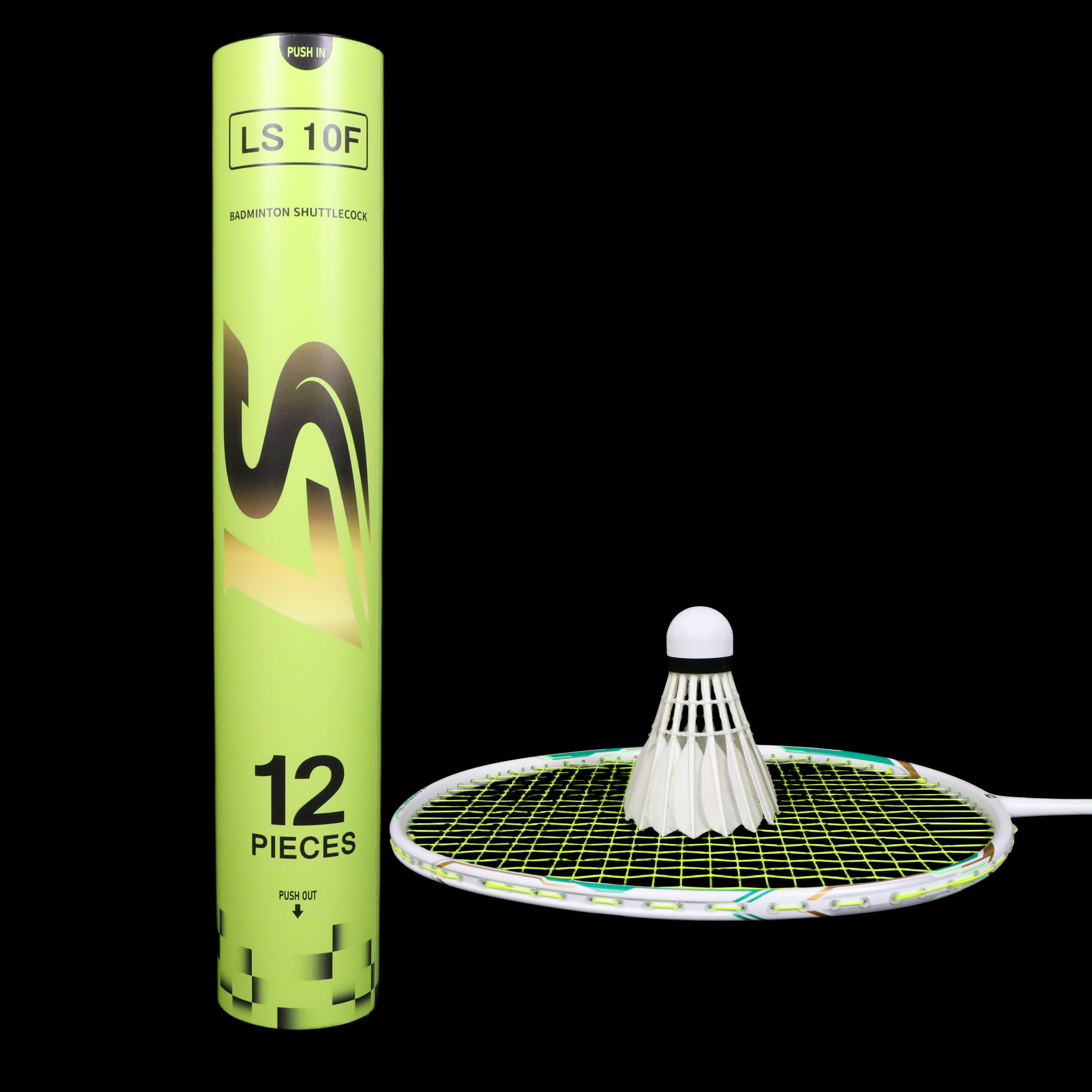 LS10F Professional/Training White Badminton Shuttlecock High-quality Class Goose Feather Cork Head High Durability Excellent