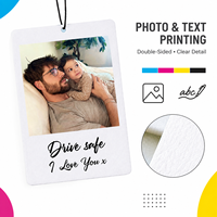 Désodorisant de voiture personnalisé en papier avec portrait, carte parfumée suspendue avec logo, impression couleur recto-verso
