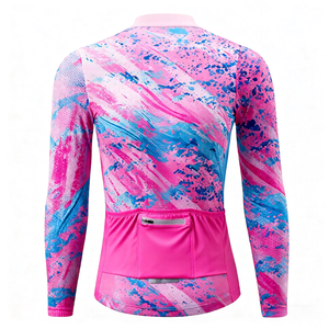 Vente directe - Maillot de cyclisme respirant à séchage rapide, impression par sublimation personnalisée, dégradé, manches longues, événements d'équipe, course sur route, maillots de vélo - Product Image 2