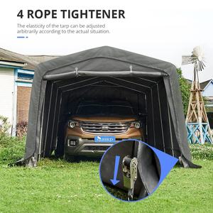 مرآب في الهواء الطلق, مظلة سيارة قوية التحمل 10 '× 20' ، مقاوم للثلج ، مع قضبان أرضية معززة - Product Image 4