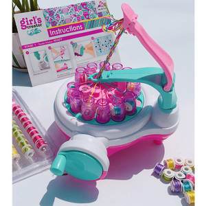 Máquina de tejer manual de plástico para pulseras DIY para niñas, juguete de tejer con cuentas para el hogar, para niños, 5+ <span class=keywords><strong>TAGO</strong></span> - Product Image 4