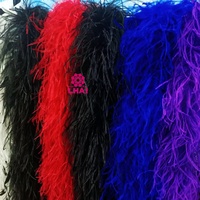 Plumes d'autruche en boas 5, 8, 10 et 20 plis, accessoire de couture pour écharpes, robes, costumes de fête et de danse