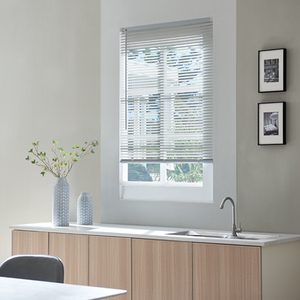 Mini persianas inalámbricas de 1 ", persianas de vinilo blanco, persianas de ventana con filtrado de luz Horizontal para ventanas de interior - Product Image 3