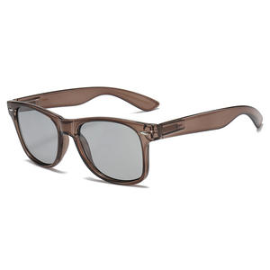 Lunettes de soleil de luxe unisexes, monture PC, style vintage italien, verres UV400, légères, transparentes, rose, vert, marron, violet, corne. - Product Image 3