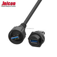 Jnicon IP68 câble étanche industriel USB circulaire automobile connecteur de câble électrique