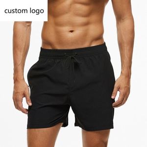 Customized Your Own Logo Solid Plain Color Summer Polyester Swimwear Beach Surf <b>Trunks</b> Board Shorts <b>for</b> <b>Men</b> - Product Image 1