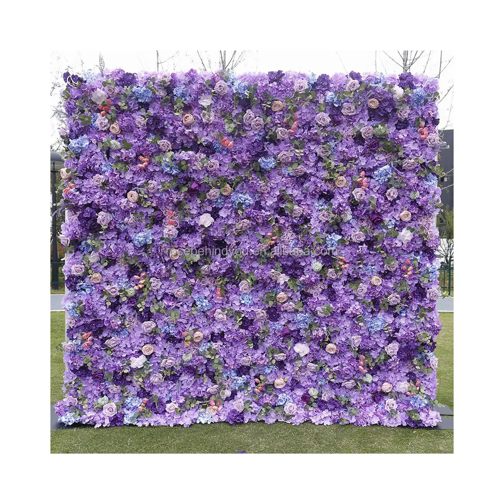 Mariage artificiel violet mur toile de fond événements bébé montrant fête décoration maison décoration murale artificielle pivoine fleur couronne