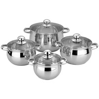 Ensemble d'ustensiles de cuisine en acier inoxydable en forme de pomme, ensemble de casseroles, 8 pièces
